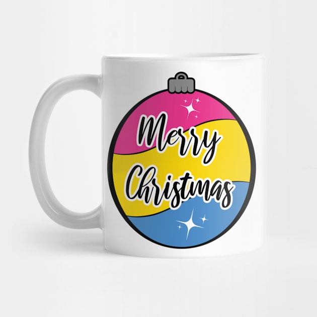 Christmas Ornament in Pansexual Pride Flag Colors by LiveLoudGraphics